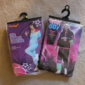 Couples 80s workout tracksuit costumes